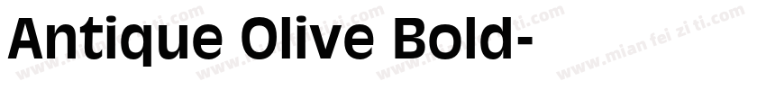 Antique Olive Bold字体转换